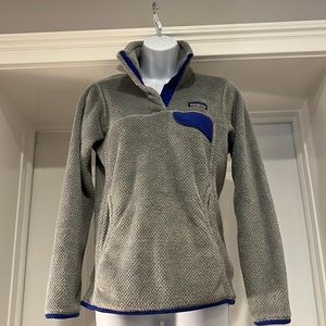 Women's Patagonia Snap-T® Fleece Pullover Size XS grey/blue